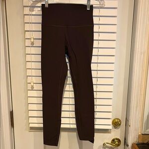 Lululemon 25”wunder train leggings in espresso